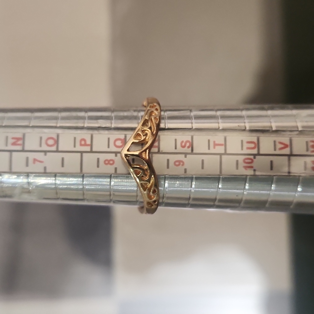 Fashion Gold Crown Women's Ring 8.5 - Picture 2 of 2